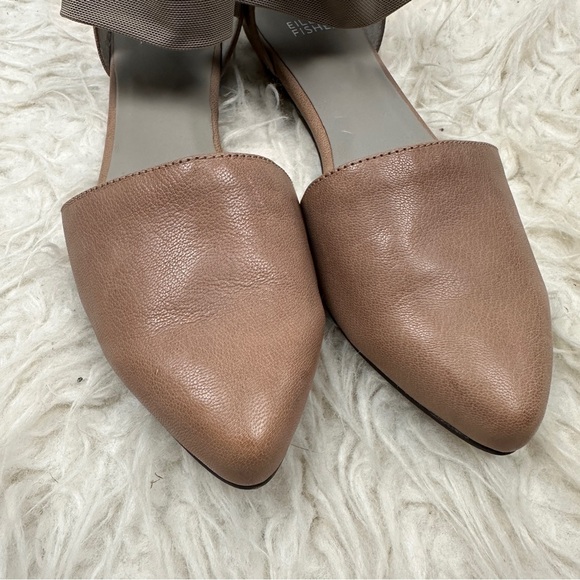 Eileen Fisher tan leather Allot flats Sz 8 - Picture 2 of 7